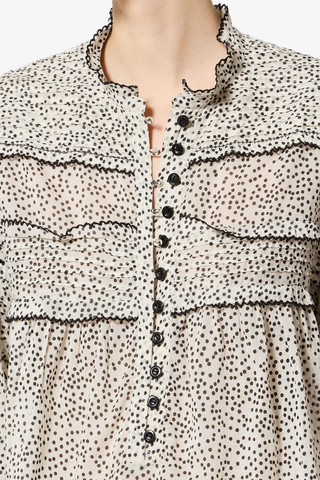 Doane Blouse | Ecru/Black