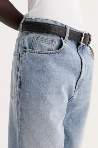 Baggy Fit Denim Shorts | Classic Blue