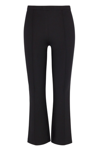 Casanova Ankle Flare Pintuck Pants | Black