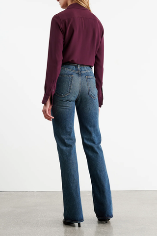 Gaia Slim Shirt | Oxblood