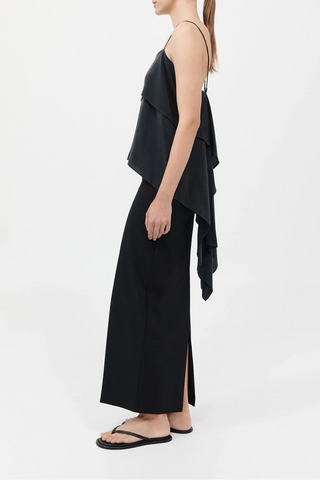 Silk Drape Top | Black