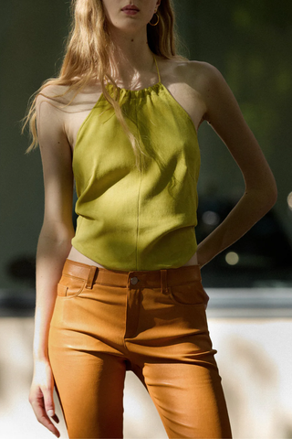Rosie Suede Top | Limoncello