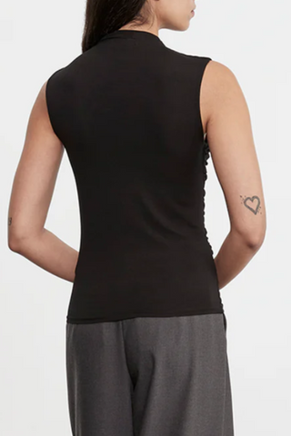 Sleeveless Twist Top | Black