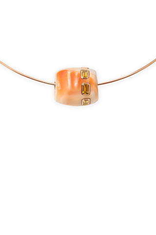 Natural Champagne Shell Bead | Scapolite