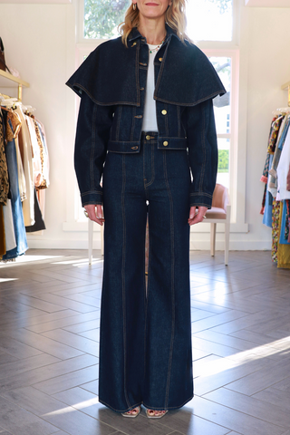 The Agata Denim Cape Jacket | Tigris