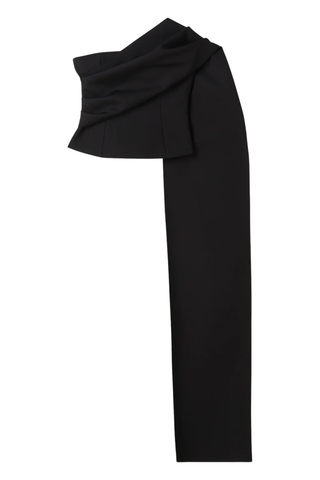 One-Shoulder Cape Top | Black