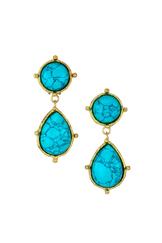 2 Pierres Dots Earrings | Turquoise