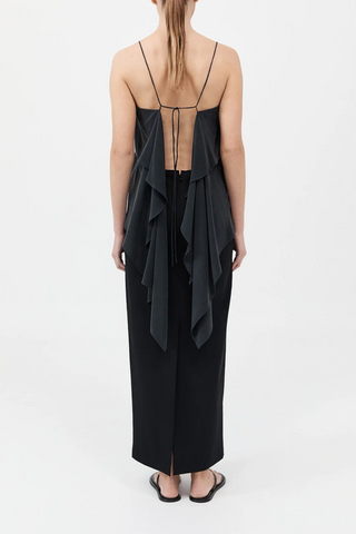 Silk Drape Top | Black