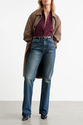 Gaia Slim Shirt | Oxblood