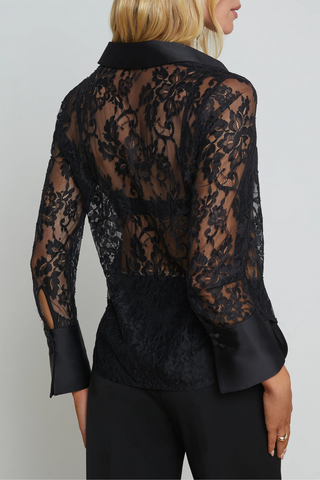 Reims Lace Shirt | Black