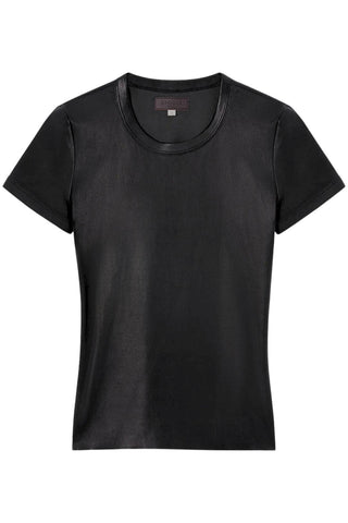 Stouls 05 Leather T-Shirt | Noir