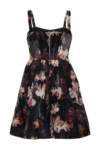 Pheobe Mini Dress | Elysian Flora Black
