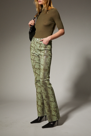 Cashmere Turtleneck Top | Olive