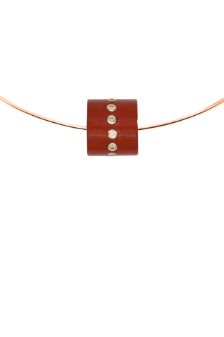Short Bead with Diamonds | Red Jasper