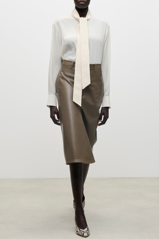 Scarf Detail Blouse | Ivory