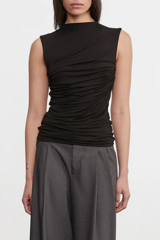 Sleeveless Twist Top | Black