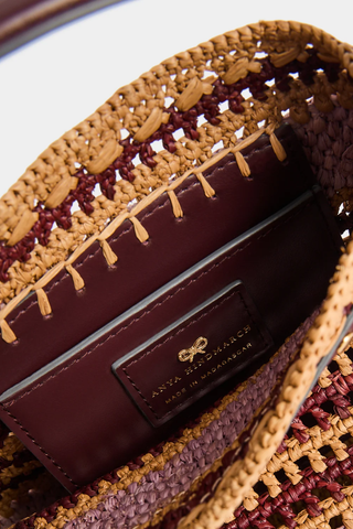 Raffia Stripe Crossbody | Iris