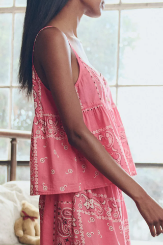 The Nighttime Cami | Pink Bandana Patchwork