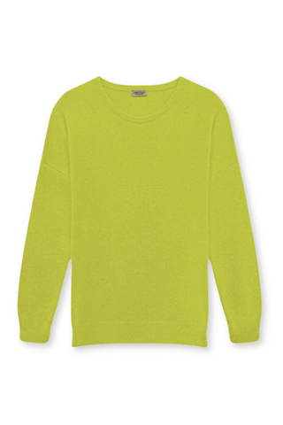 Calvine Boxy Crew Sweater | Lime