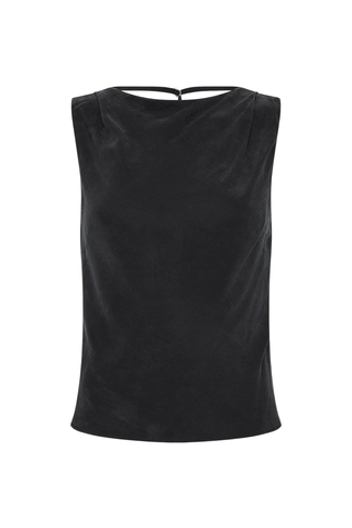 Draped Cowl Top | Black