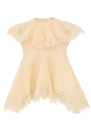Ascent Flutter Top | Cream