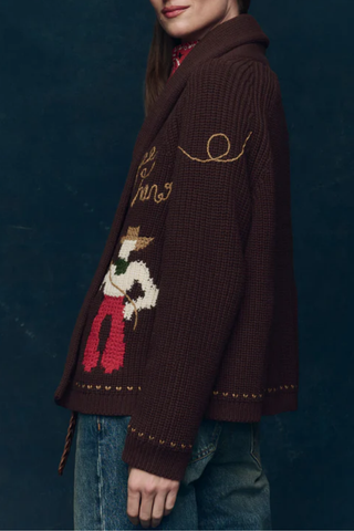 The Lasso Lodge Cardigan | Umber