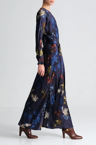 Montgomery Dress | Elysian Flora Navy