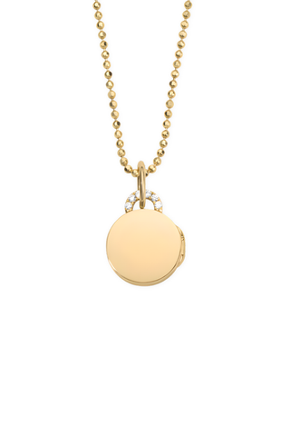 Mini Diamond Arch Locket Necklace