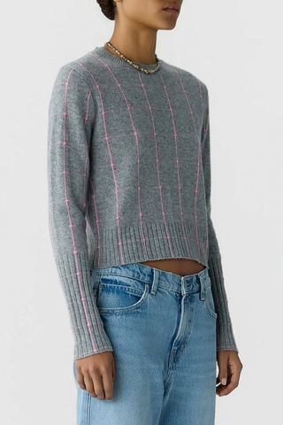Shrunken Checker Crew | Heather Grey/Sprinkle