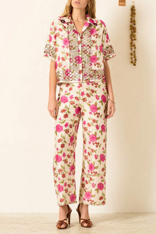 Stevie Camellia Coin Shirt | White Camellia