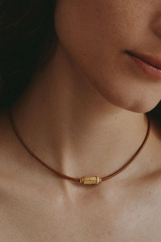Micro Coco Diamond Locket Lasso Necklace | 39cm
