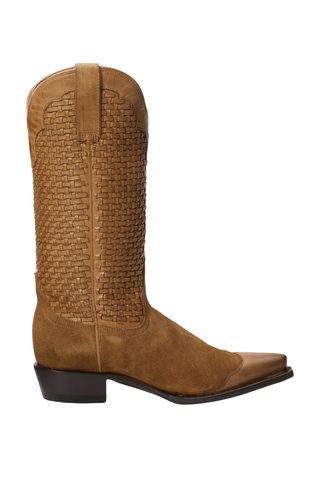The Basket Weave Cowboy Boot | Rusted Tan