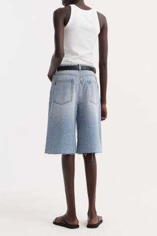 Baggy Fit Denim Shorts | Classic Blue