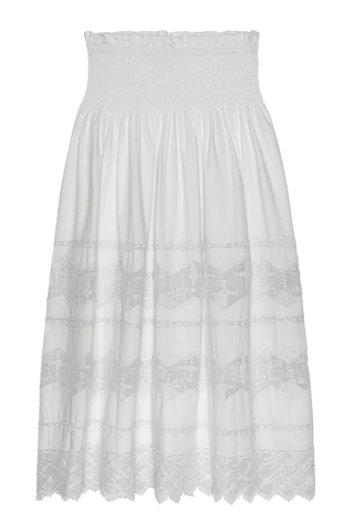 The Rosette Crochet Canary Skirt | Cream