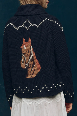 The Horse Lodge Cardigan | Navy