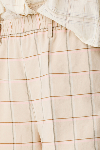 Tartan Loose Fit Pants | Peonia