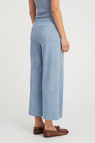 Suede Cropped Baggy Pants | Vintage Denim