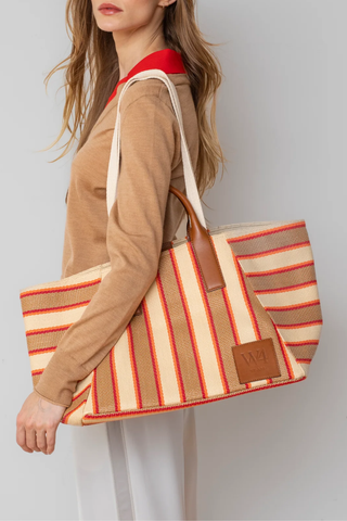 The Riviera Tote | Red Stripe