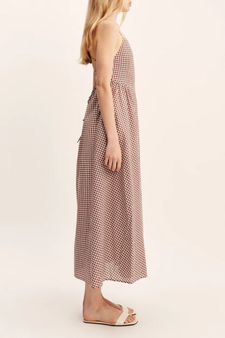 Callie Dress | Petite Mocha Gingham