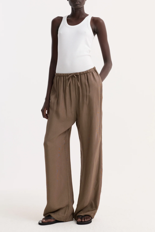 Fluid Pyjama Trousers | Brown Mini Check