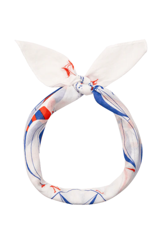 The Sailboat Bandana | White