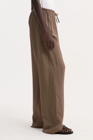 Fluid Pyjama Trousers | Brown Mini Check