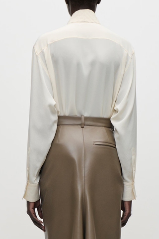 Scarf Detail Blouse | Ivory