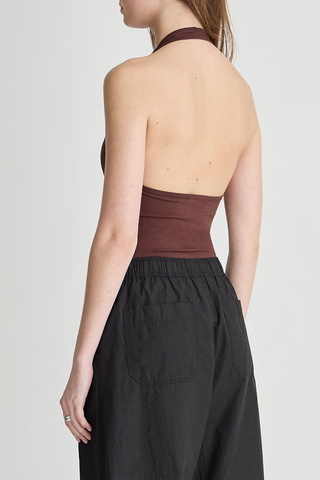 Bodi Halter Bodysuit | Chocolate