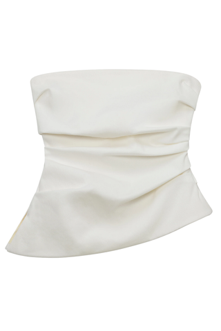 Emerson Ruched Bustier Top | Ivory