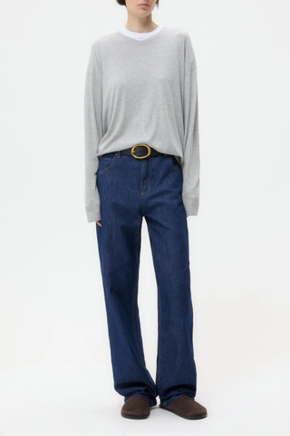 LS High V Shirt | Light Heather Grey