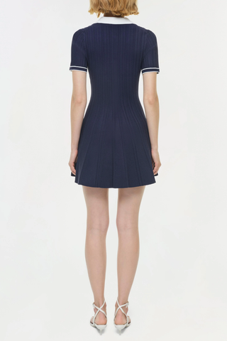 Page Knit Polo Mini Dress | Midnight