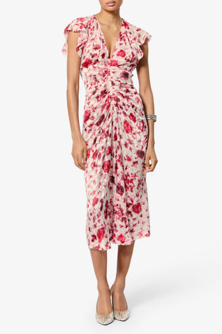 Lyndsay Dress | Ecru/Pink