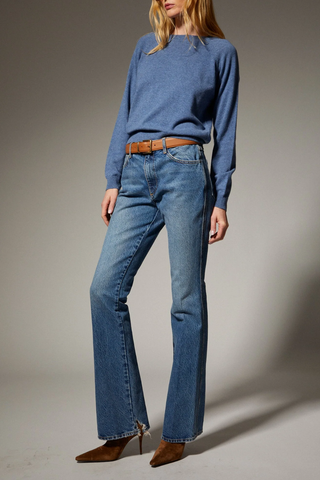 Raglan Cashmere Sweater | Chambray Blue