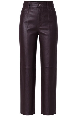 Benny Leather Pant | Burgundy